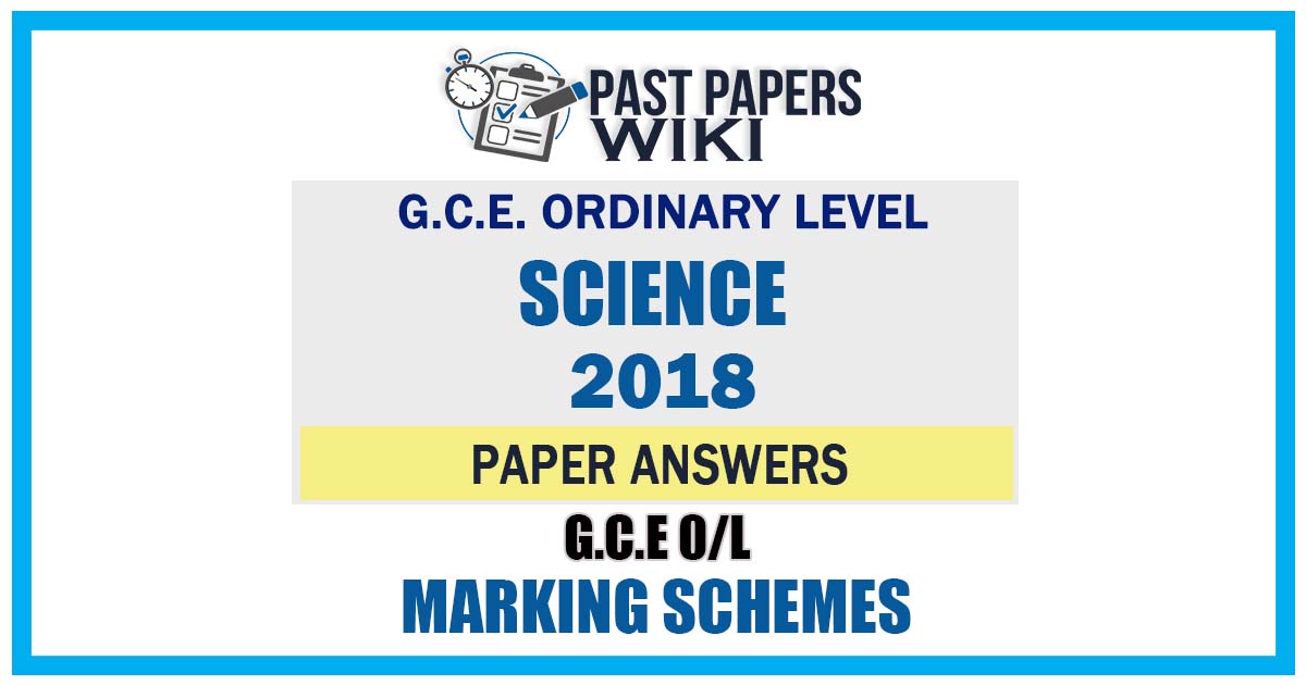 O L Science Marking Scheme English Medium