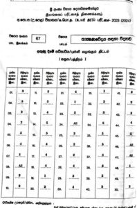 A L Sft Marking Scheme Sinhala Medium Past Papers Wiki