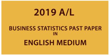 2019 AL Business statistics PAST PAPER in English Medium
