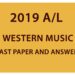 2019 A/L Western Music past paper and answers