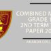 Combined Maths Grade 13 2nd Term Test Paper 2019 - Ananda College