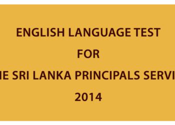 English Language Test for the Sri Lanka Principals Service
