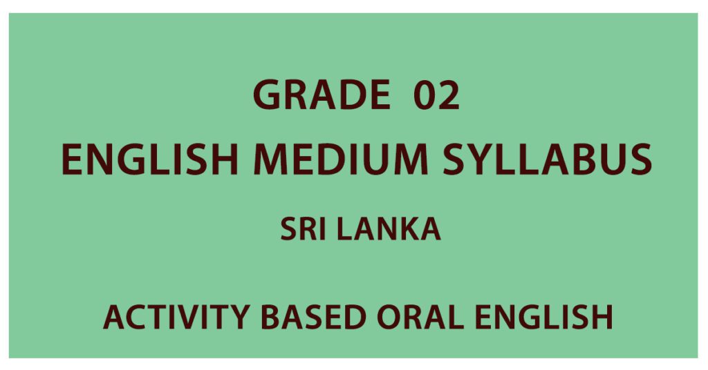 Grade 02 English Medium Syllabus Sri Lanka