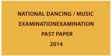 National Dancing / Music Examination (Written) - 2014