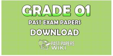 Grade 01 Past Papers