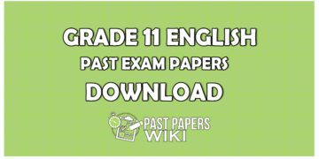 Grade 11 English first term test past paper