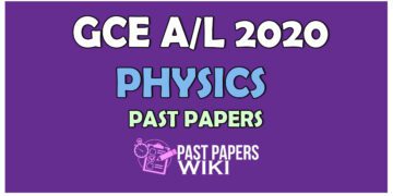 2020 A/L Physics Past Paper and Answers - PastPapers.WIKI