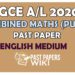 Advanced Level Combined Mathematics Past Paper 2020 – English Medium