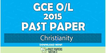 2015 O/L Christianity Past Paper | English Medium