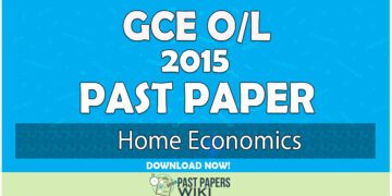 2015 O/L Home Economics Past Paper | English Medium