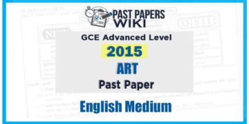 2015 A/L Art Past Paper | English Medium