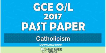 2017 O/L Catholicism Past Paper | Tamil Medium