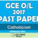 2017 O/L Catholicism Past Paper | Tamil Medium