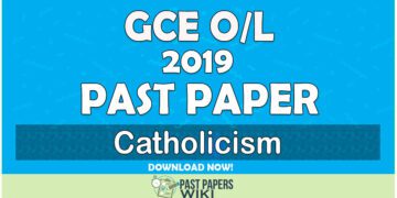 2019 O/L Catholicism Past Paper | English Medium