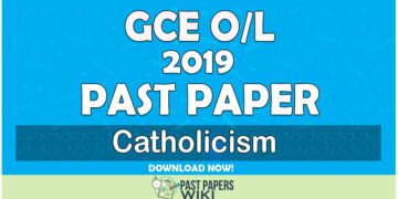 2019 O/L Catholicism Past Paper | Tamil Medium