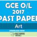 2017 O/L Art Past Paper | English Medium