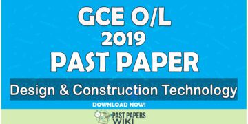 2019 O/L Design & Construction Technology Past Paper | Tamil Medium