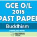 2018 O/L Buddhism Past Paper | Tamil Medium