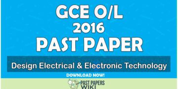 2016 O/L Design Electrical & Electronic Technology Past Paper | Tamil Medium