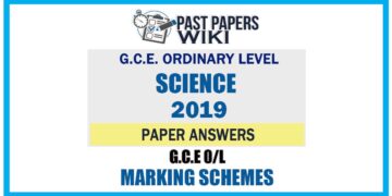 2019 O/L Science Marking Scheme | English Medium