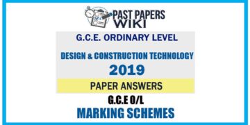 2019 O/L Design & Construction Technology Marking Scheme | Tamil Medium