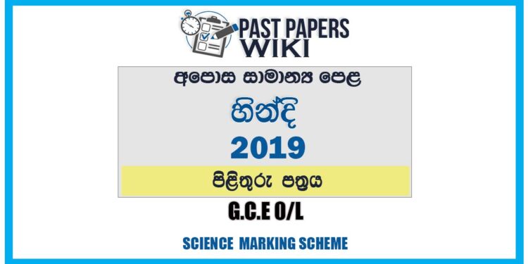 2019 O/L Hindi Marking Scheme | Sinhala Medium