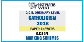2018 O/L Catholicism Marking Scheme | English Medium