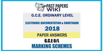 2018 O/L Electronic Documentation & shorthand Marking Scheme | English Medium