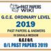 2019 O/L Past Papers and Answers in Sinhala Medium