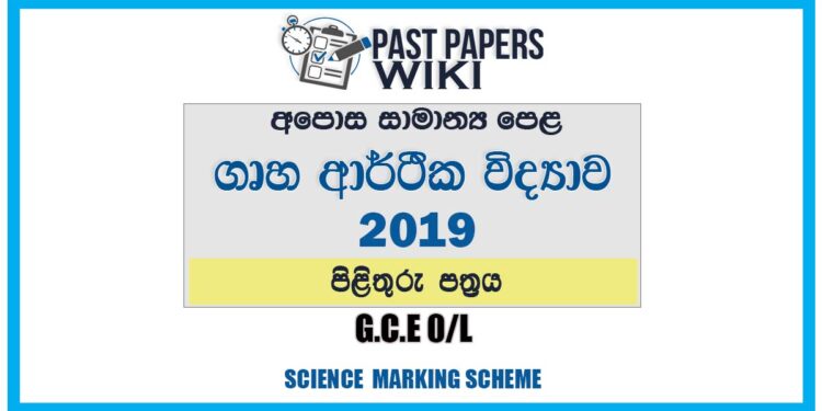 2019 O/L Home Economics Marking Scheme | Sinhala Medium