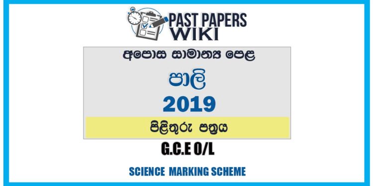 2019 O/L Pali Marking Scheme | Sinhala Medium