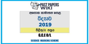 2019 O/L Science Marking Scheme | Sinhala Medium