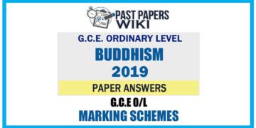 2019 O/L Buddhism Marking Scheme | English Medium