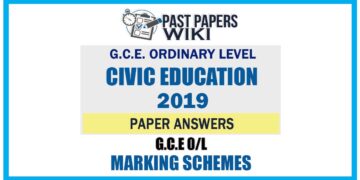 2019 O/L Civic Education Marking Scheme | English Medium
