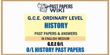 O/L History Past Papers and Answers in English medium