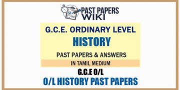 O/L History Past Papers and Answers in Tamil medium