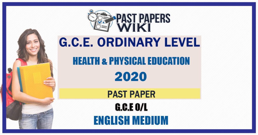 2020 O/L Health Past Paper and Answers | English Medium