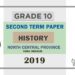 Grade 10 History Paper 2019 (2nd Term Test) | North Central Province