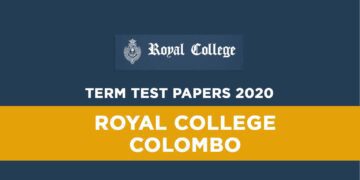 Royal College Colombo Term Test Papers 2020 (Grade 11) in Sinhala Medium