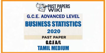 2020 A/L Business Statistics Past Paper | Tamil Medium