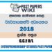 2018 O/L Entrepreneurship Studies Past Paper | Sinhala Medium