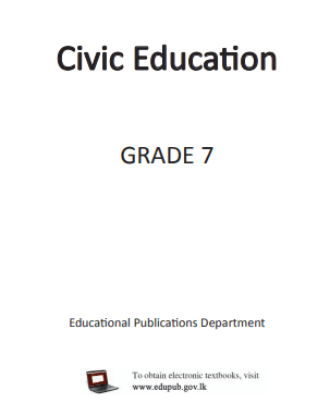 Grade 07 Civic Education textbook | English Medium – New Syllabus
