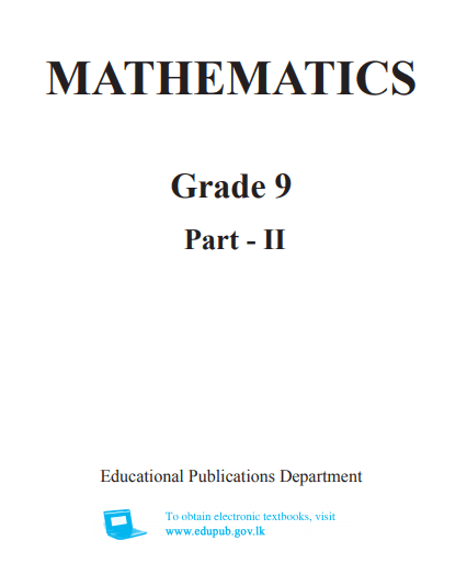 Grade 09 Mathematics Part II textbook | English Medium – New Syllabus