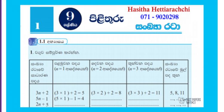 Grade 09 Mathematics Unit 01 | Questions and Answers