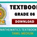 Grade 06 Mathematics Part II textbook | Tamil Medium – New Syllabus