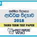 Taxila Central College Economics 3rd Term Test paper 2018 - Grade 13