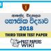 Ananda College Physics 3rd Term Test paper 2018 - Grade 13