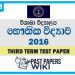 Visakha College Physics 3rd Term Test paper 2016 - Grade 13