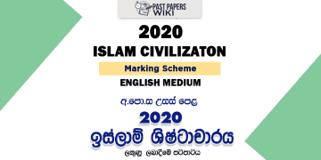 2020 A/L Islam Civilization Marking Scheme – English Medium