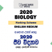2020 A/L Biology Marking Scheme – English Medium